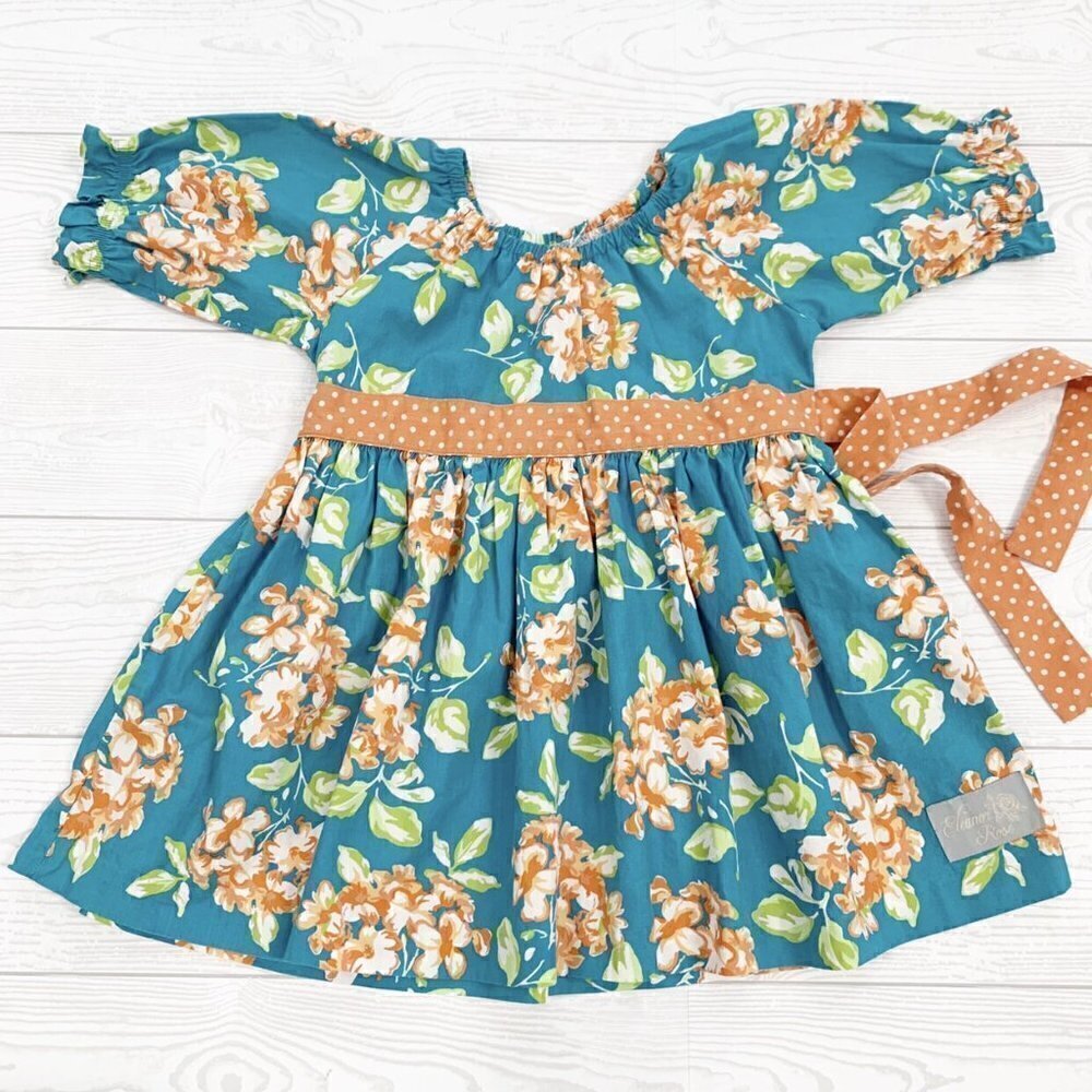 Eleanor Rose Teal Floral Tunic Blouse